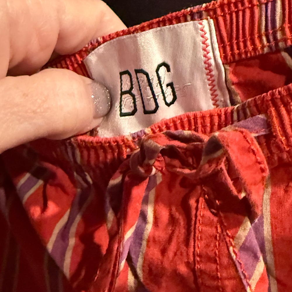 BDG Red and Purple Striped Pants - Picture 7 of 8
